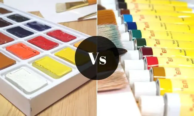 12 Crucial Differences Between Acrylic And Watercolor Paint Art Passion - Watercolor Paint Color Comparison